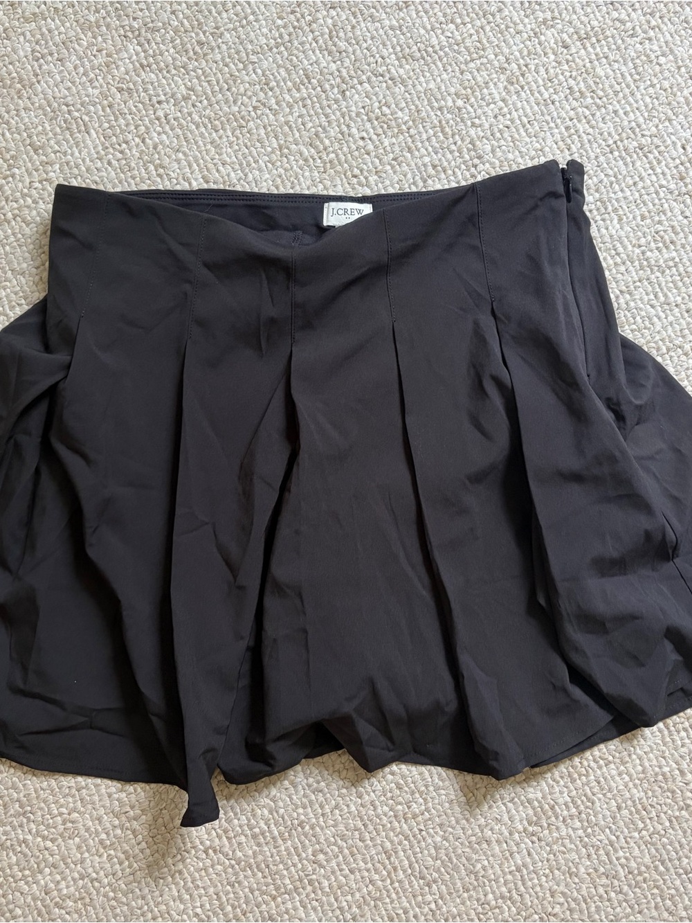 J.Crew Black Pleated athletic Mini Skirt